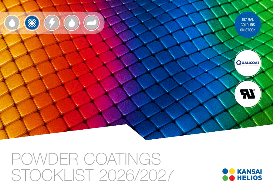 Cover picture of the Powder Coating Stocklist 2026/2027