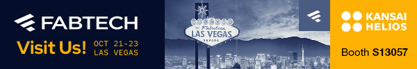 FABTECH Las Vegas 2026 - official banner with KANSAI HELIOS Logo and booth number S13057