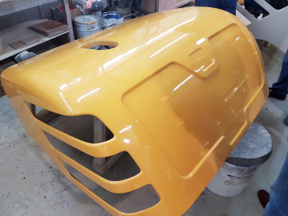 yellow part of a vehicle