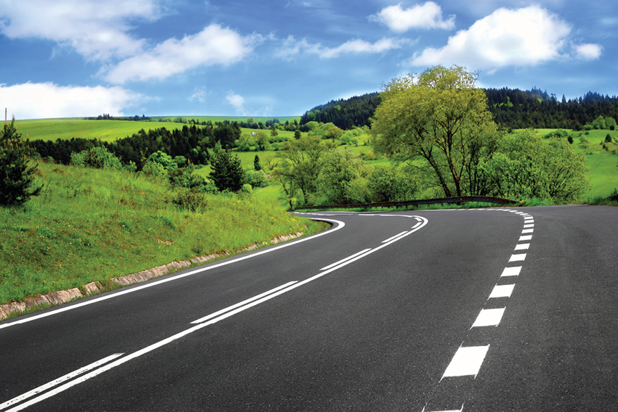winding road in nature