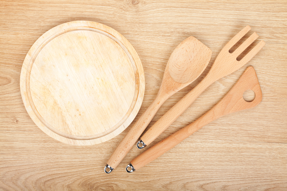 Kitchen,Utensils,On,Wooden,Table wooden kitchen utensils