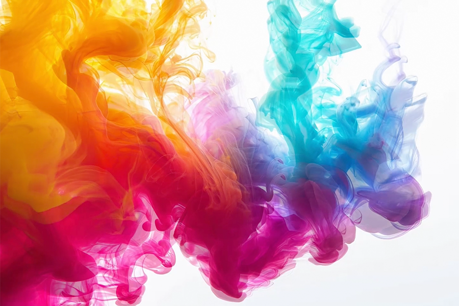 tinting-swirl Vibrant clouds of colorful ink swirling in water, showcasing creativity, pigments and color innovation